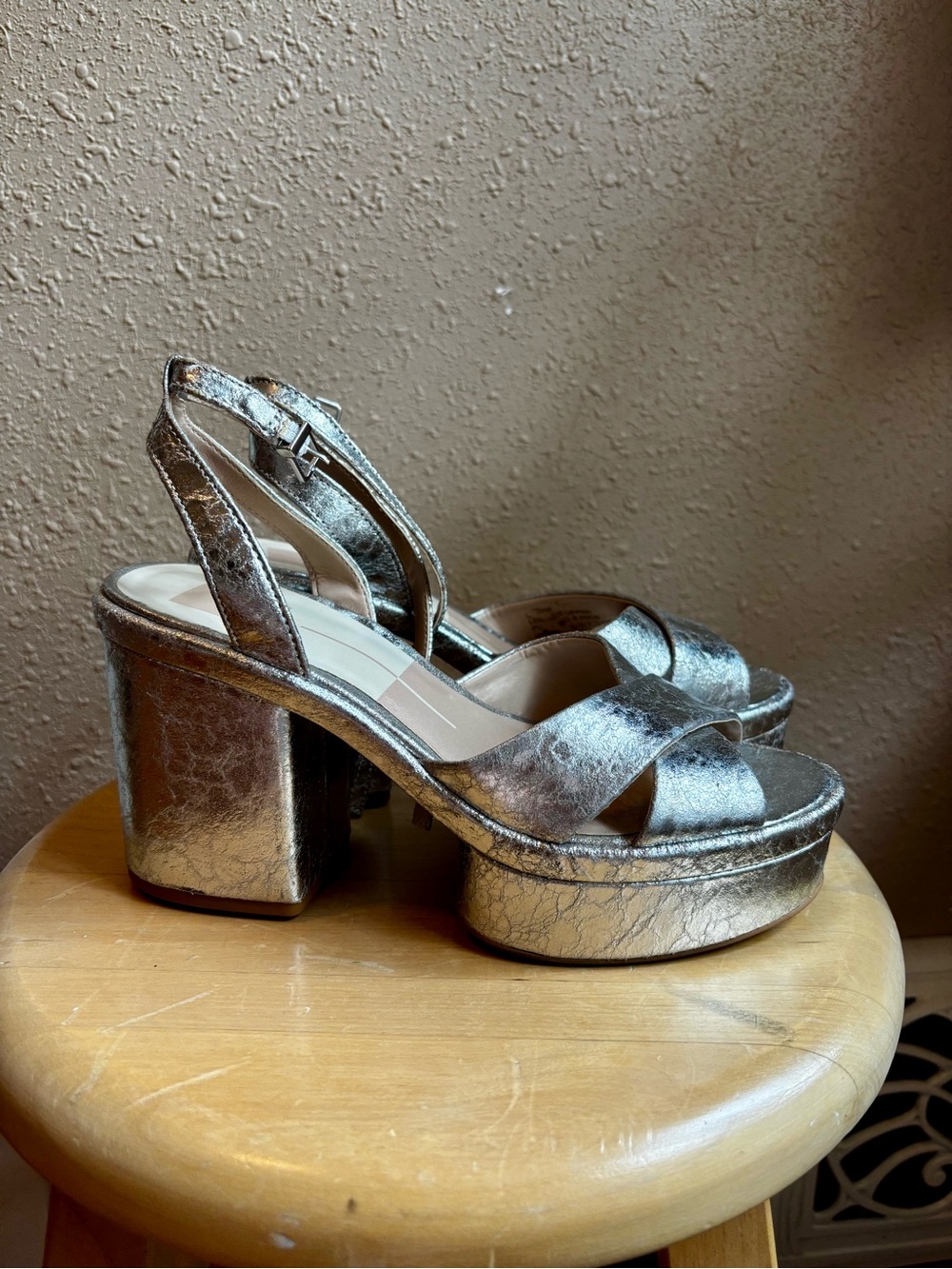 Dolce Vita Silver Platforms